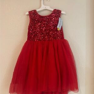 Cat & Jack Sparkling Red Sequin Dress
